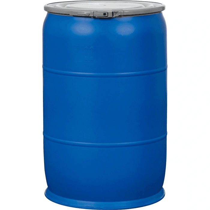 Blue shipping drum barrel